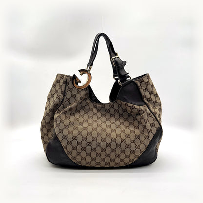 Gucci Hobo Toile GG et cuir marron - dos