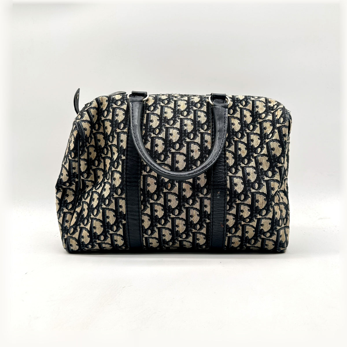 Dior Boston Toile Trotter Bleu Marine - vue de dos