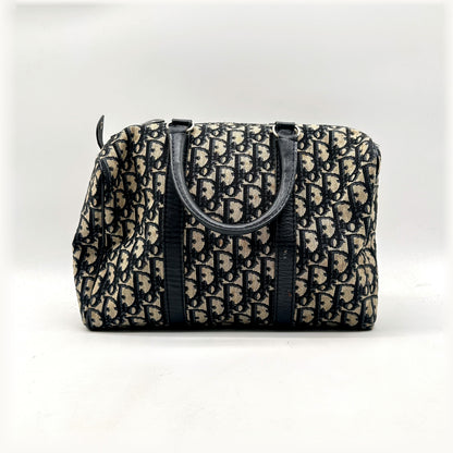 Dior Boston Toile Trotter Bleu Marine - vue de dos