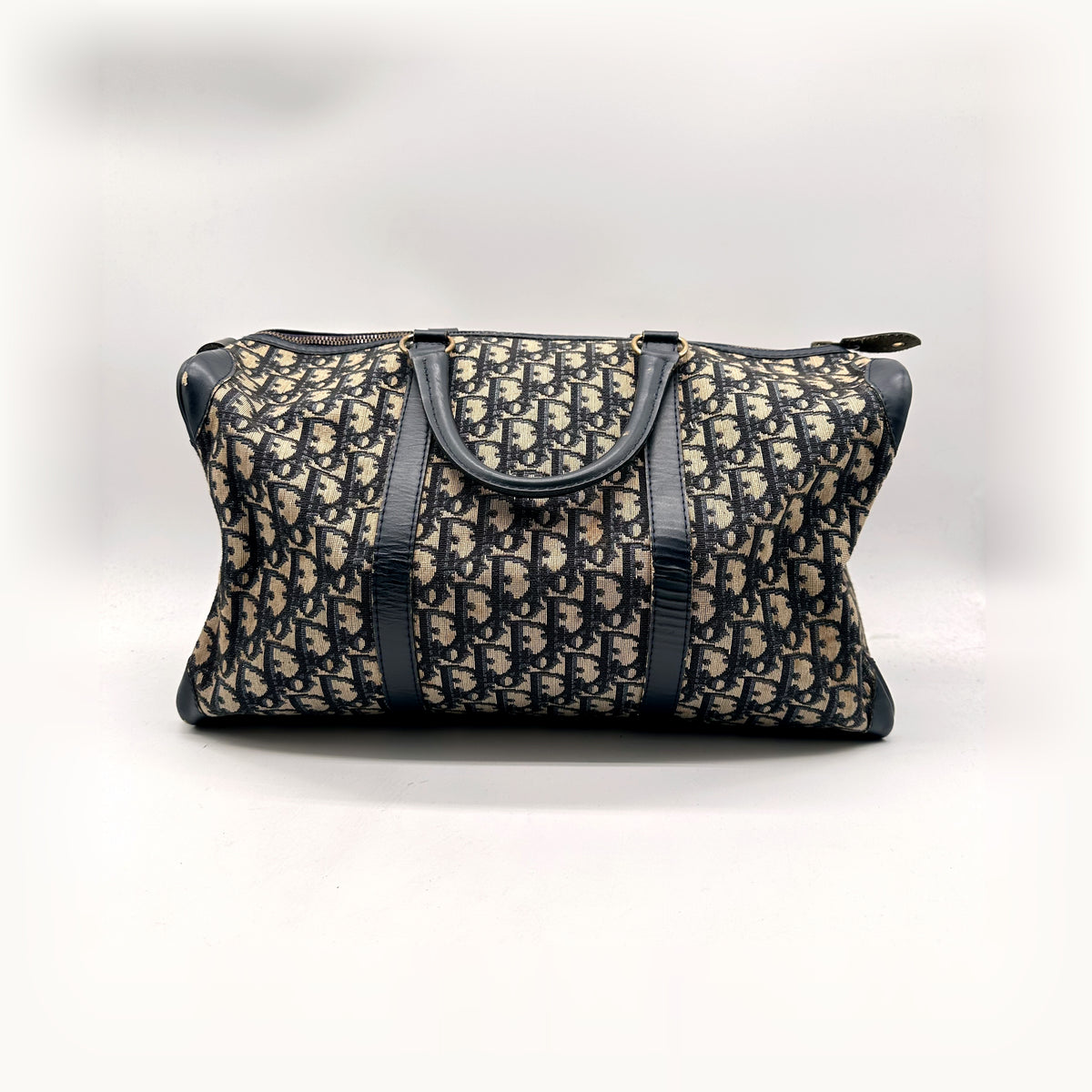 Dior Boston Toile Trotter Bleu Marine - vue de dos