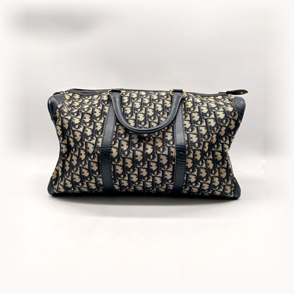 Dior Boston Toile Trotter Bleu Marine - vue de dos