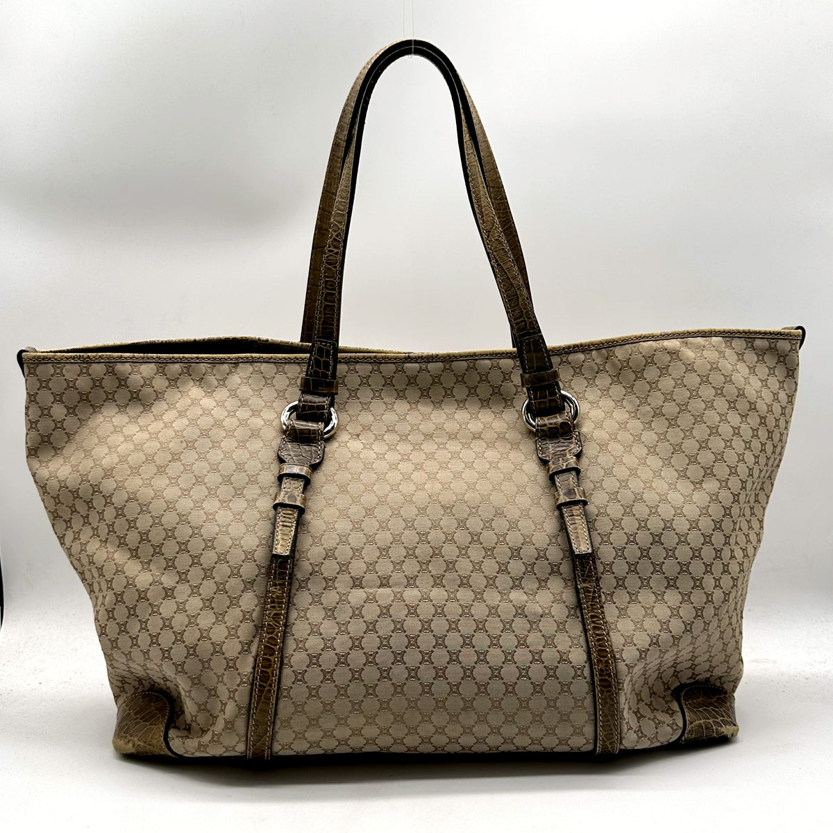 Céline Tote Toile Macadam Beige - vue de dos