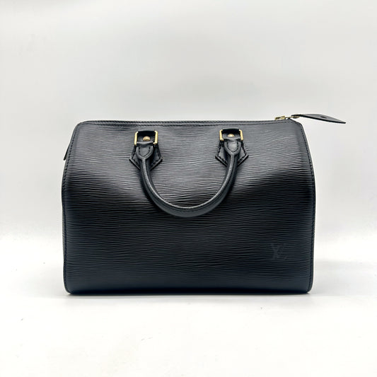 Louis Vuitton Speedy 25 Cuir Épi Noir - vue de dos
