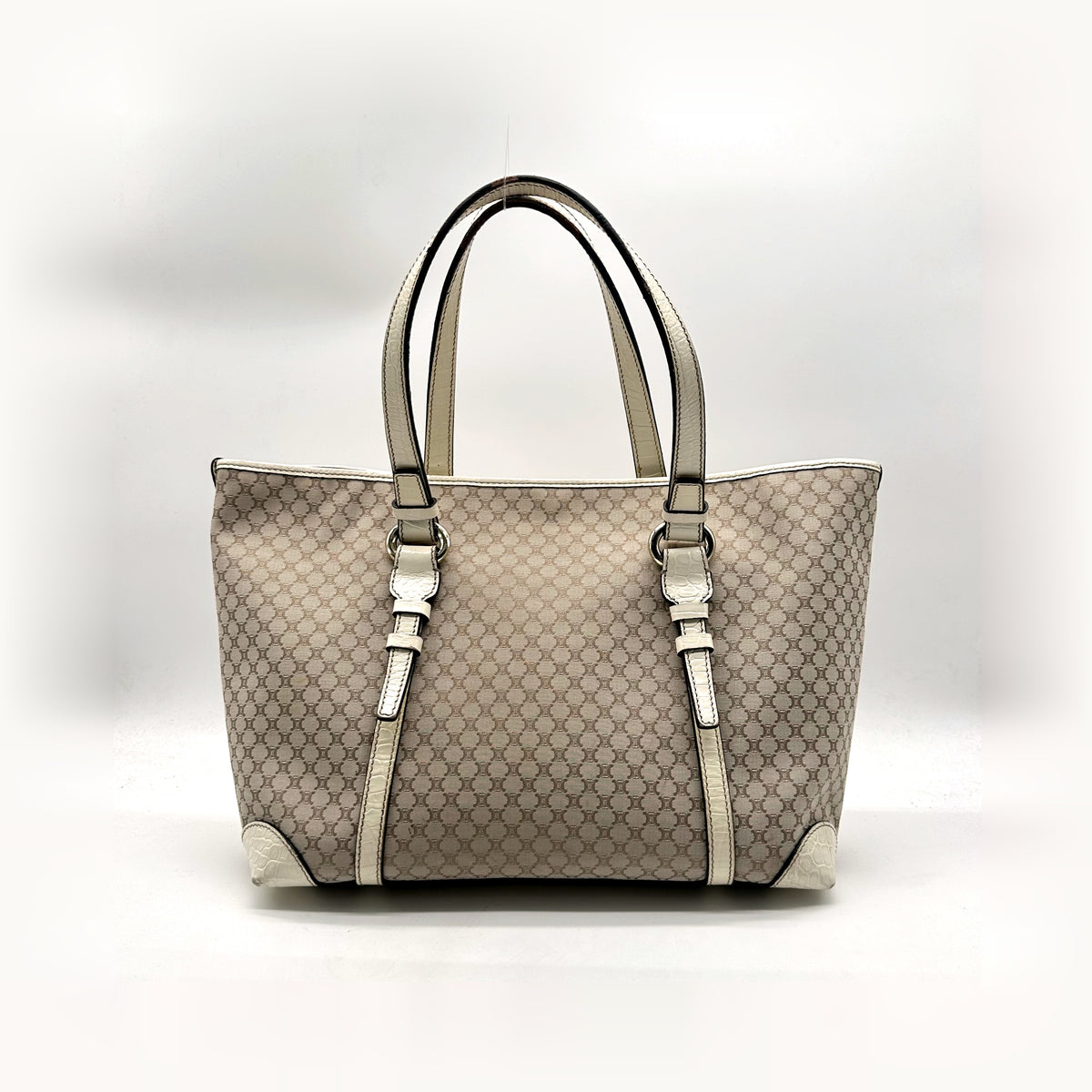 Céline Tote Toile Macadam Écru - vue de dos