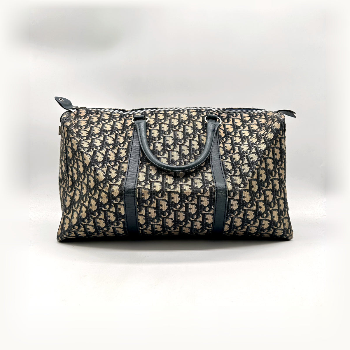 Dior Boston Toile Trotter Bleu Marine - vue de dos