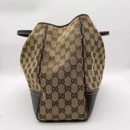 Gucci Princy Tote toile GG beige - vue de profil