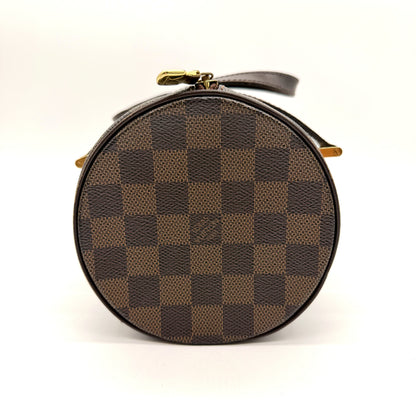 Louis Vuitton Papillon Damier Ebène - extrémité ronde logo LV