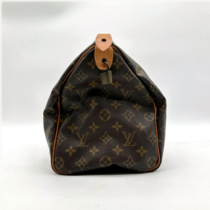 Louis Vuitton Speedy 35 Toile Monogram - vue d'un bout, extrémité du sac