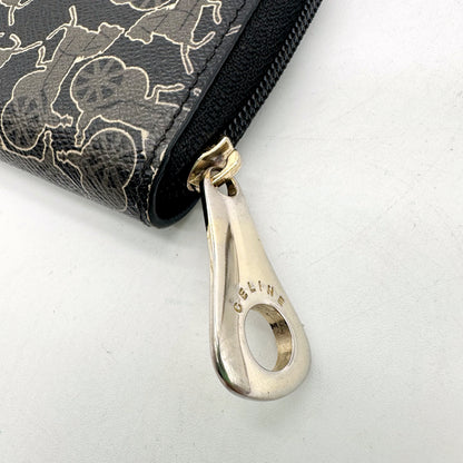 Céline Porte-monnaie zippé Toile Imprimée - détail de la tirette en métal argenté