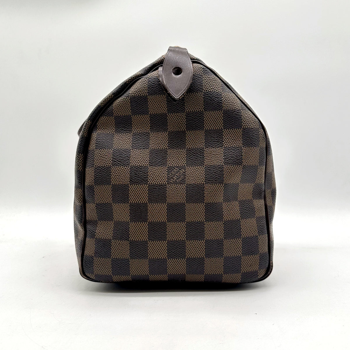 Louis Vuitton Speedy 30 Toile Damier Ebène - vue d'un bout, extrémité du sac