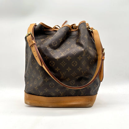 Louis Vuitton Grand Noé Toile Monogram - vue de dos avec bandoulière