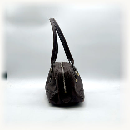 Gucci Bowling Cuir Guccissima Marron - profil, flanc du sac