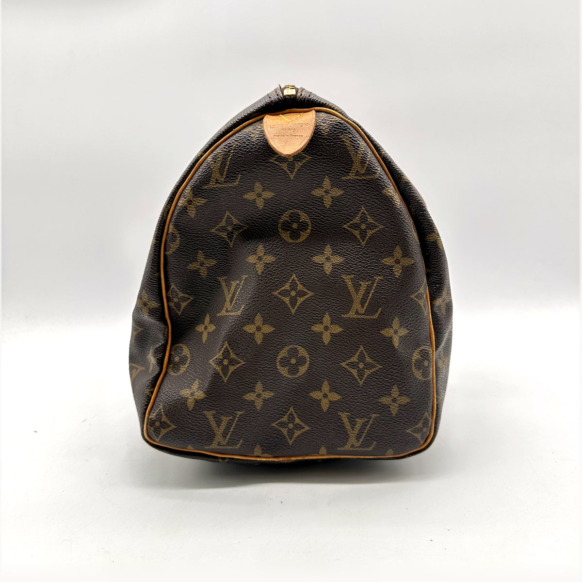 Louis Vuitton Speedy 30 Toile Monogram - vue de profil, flanc arrondi