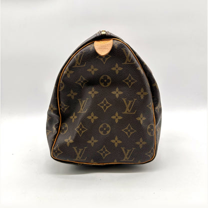 Louis Vuitton Speedy 30 Toile Monogram - vue de profil, flanc arrondi