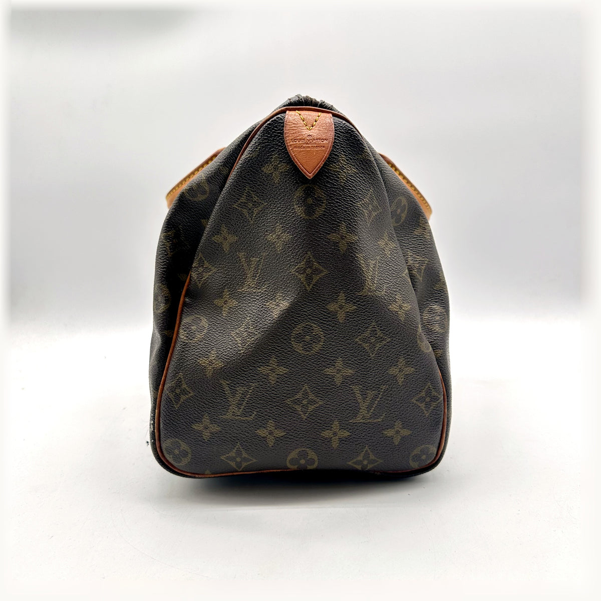 Louis Vuitton Speedy 35 Toile Monogram - vue de profil, flanc arrondi