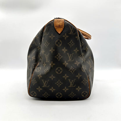 Louis Vuitton Speedy 40 Toile Monogram - vue d'un bout, extrémité du sac