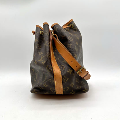 Louis Vuitton Petit Noé Toile Monogram - profil opposé, hauteur du seau