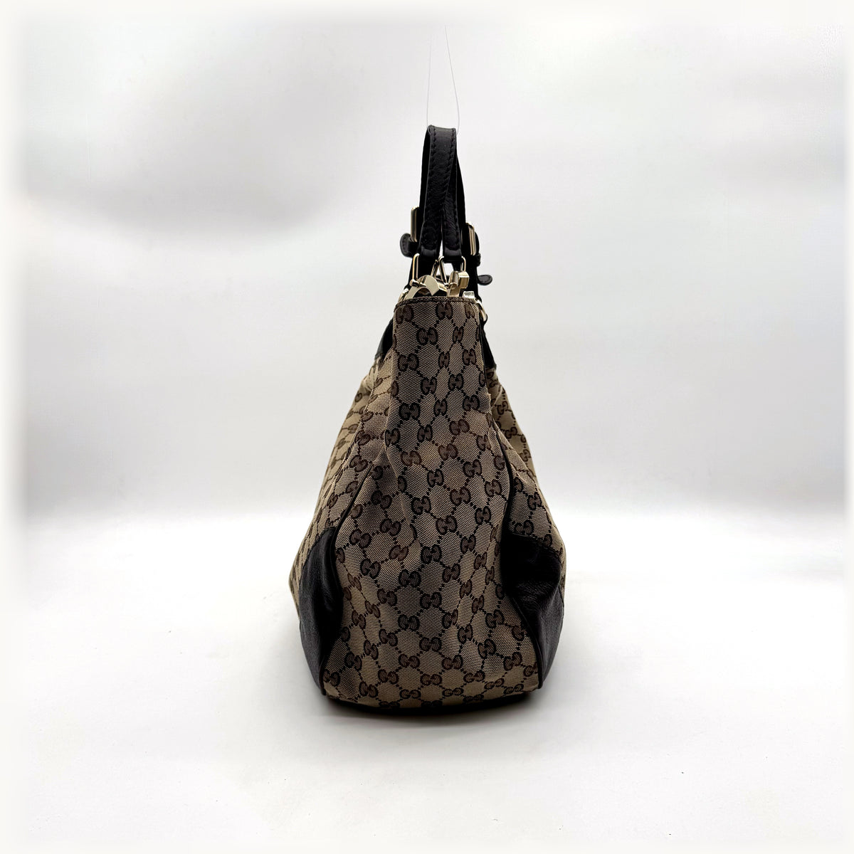 Gucci Hobo Toile GG et cuir marron - côté opposé
