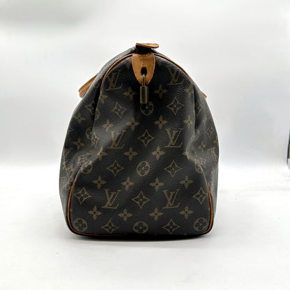Louis Vuitton Speedy 40 Monogram-Canvas - Ansicht des anderen Endes der Tasche