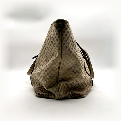 Céline Tote Toile Macadam Beige - profil opposé