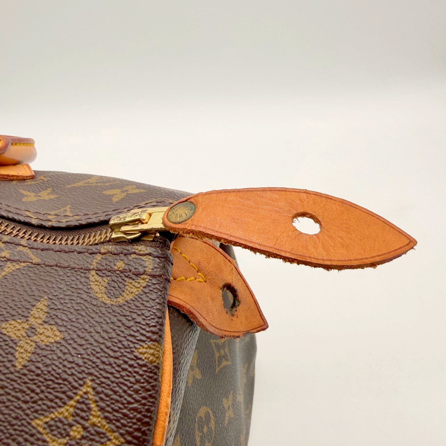 Louis Vuitton Speedy 35 toile Monogram - tirette en cuir et zip