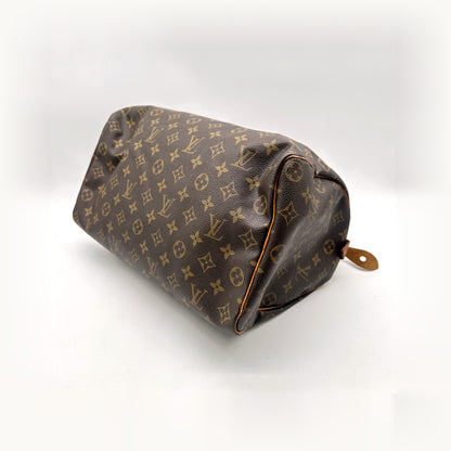 Louis Vuitton Speedy 35 Toile Monogram - vue en angle, base du sac
