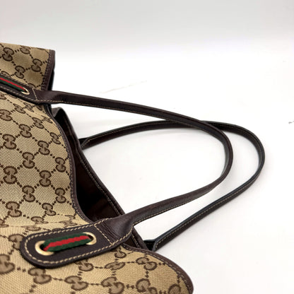 Gucci Princy Tote toile GG beige - anses en cuir