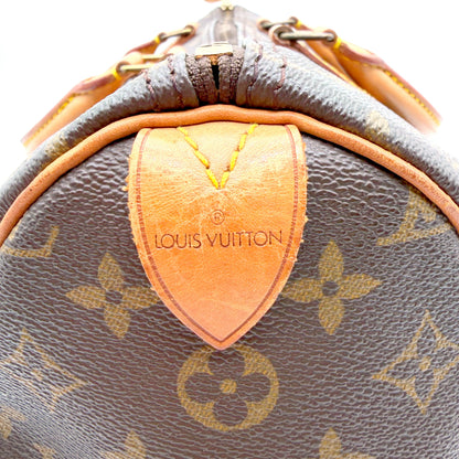 Louis Vuitton Speedy 35 toile Monogram - estampille latérale en vachetta
