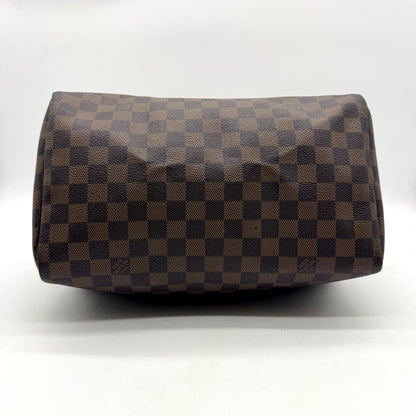 Louis Vuitton Speedy 30 Toile Damier Ebène - vue du dessous, fond du sac