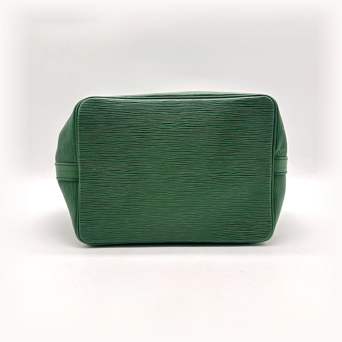 Louis Vuitton Petit Noé Cuir Épi Vert - vue du dessous, base du sac