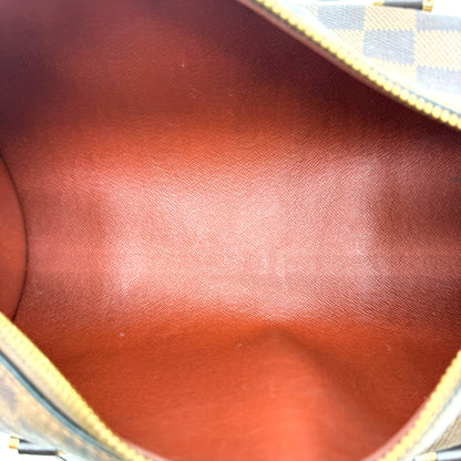 Louis Vuitton Papillon Damier Ebène - intérieur doublure rouge