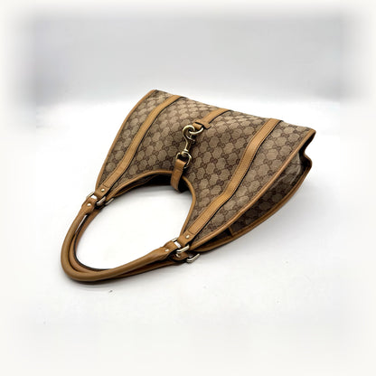 Gucci Jackie Toile GG - vue inclinée avec anse