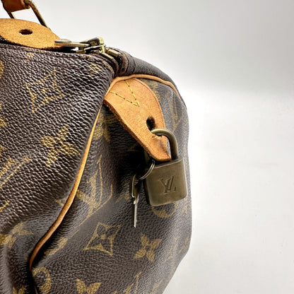 Louis Vuitton Speedy 30 Toile Monogram - détail du cadenas et de sa clé