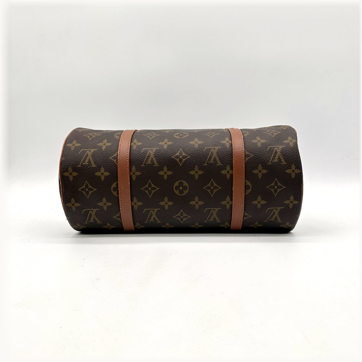 Louis Vuitton Papillon 30 Toile Monogram - vue de côté, cylindre couché