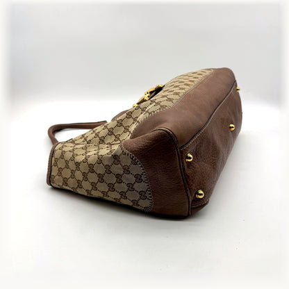 Gucci Horsebit GG-canvas - hoek en bodem, schuin aanzicht