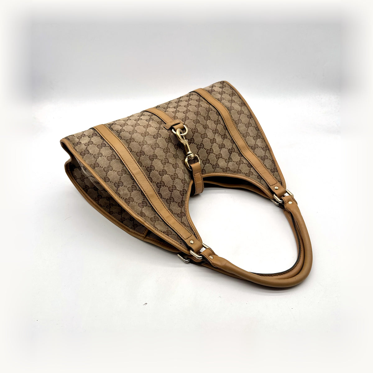 Gucci Jackie Toile GG - vue inclinée côté opposé