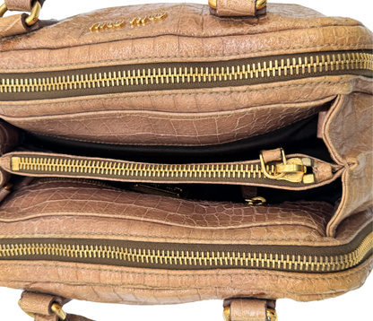 Miu Miu – Boston Cuir Effet Crocodile