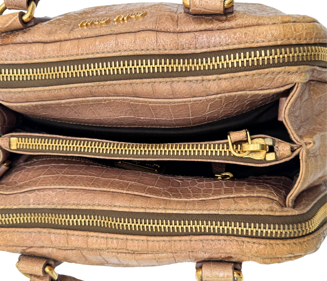 Miu Miu – Boston Cuir Effet Crocodile