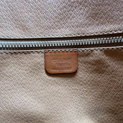 Celine sac seau Macadam toile brune - etiquette Celine Made in Italy