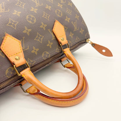 Louis Vuitton Speedy 35 toile Monogram - anses en vachetta et zip
