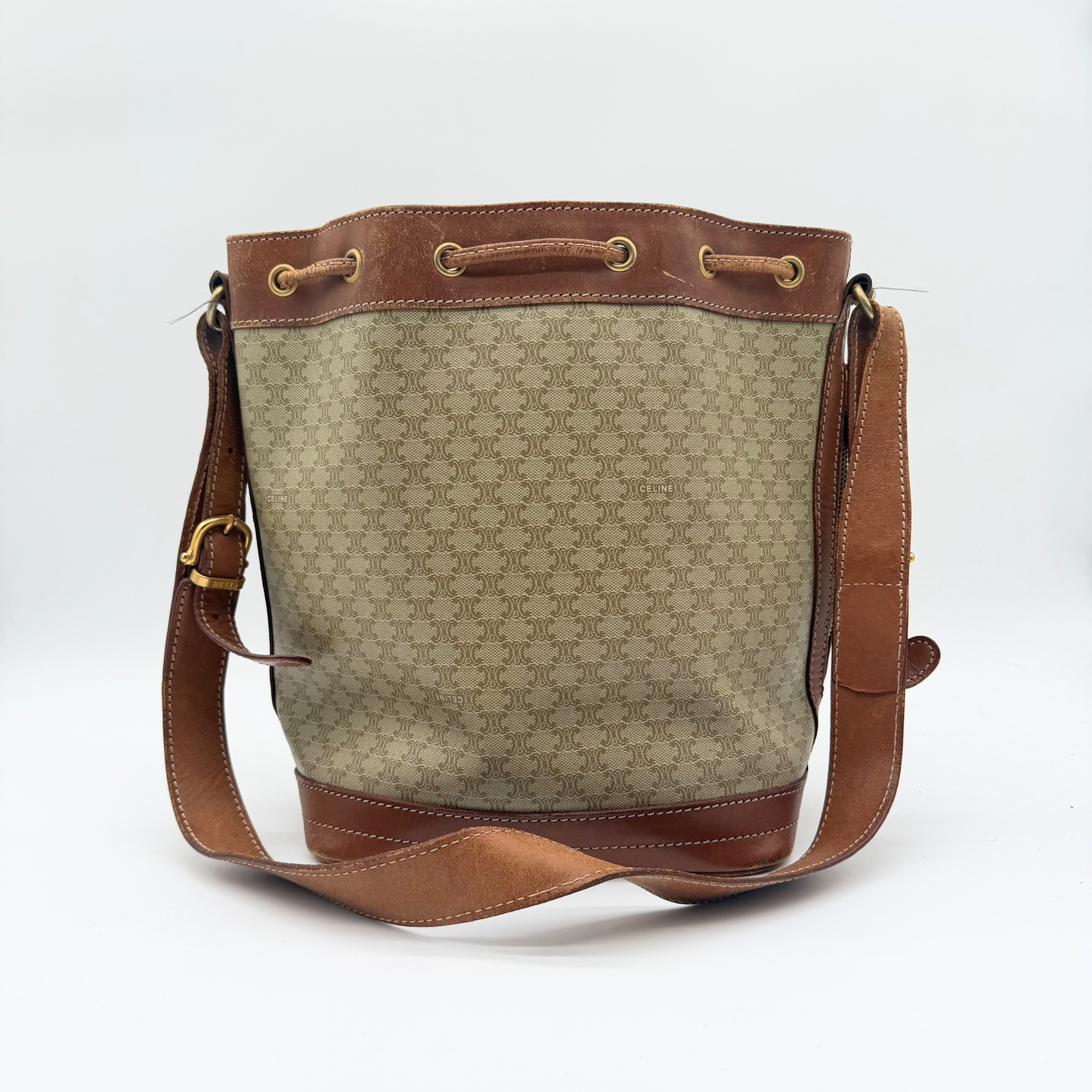 Céline - Seau Macadam Blanc Vintage