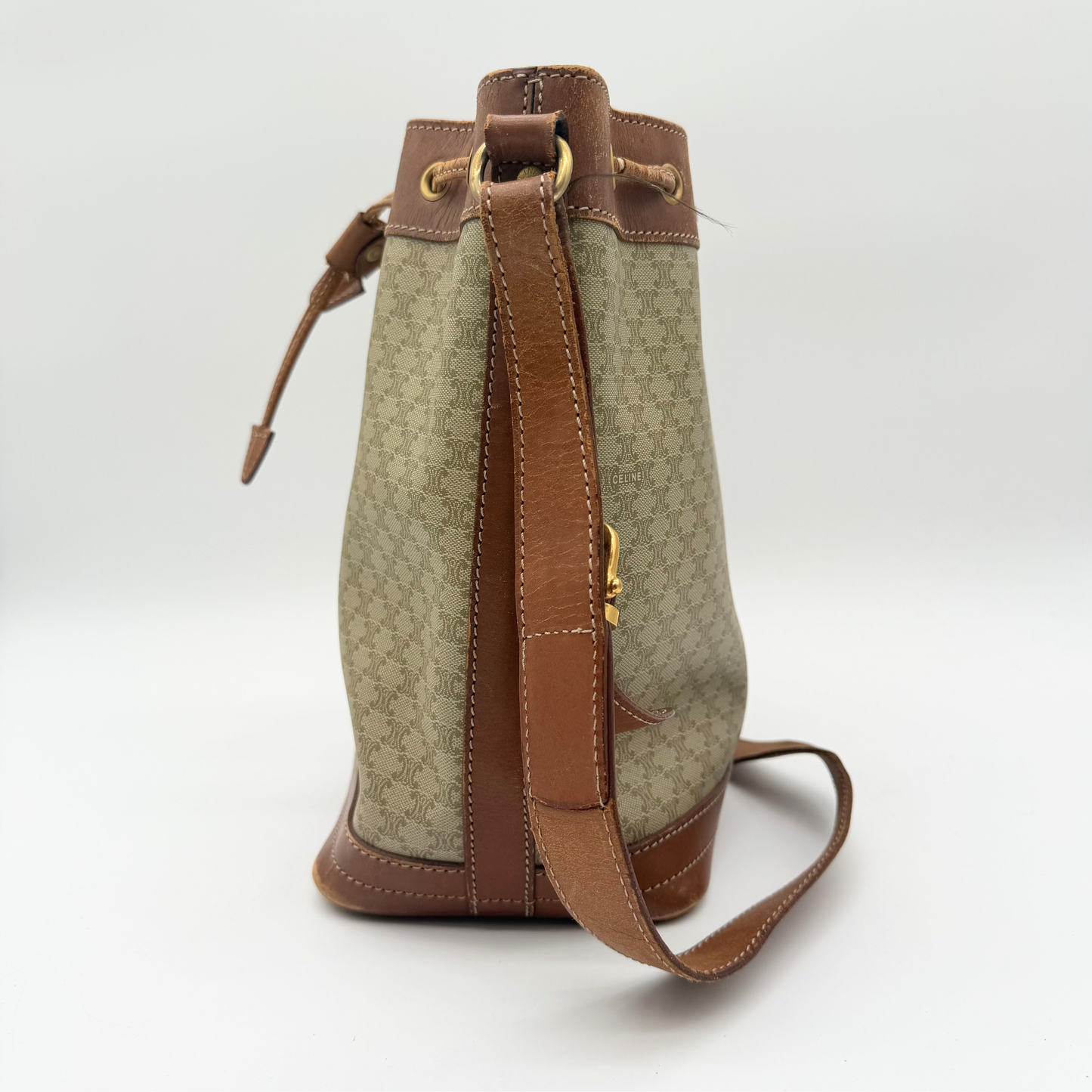 Céline - Seau Macadam Blanc Vintage
