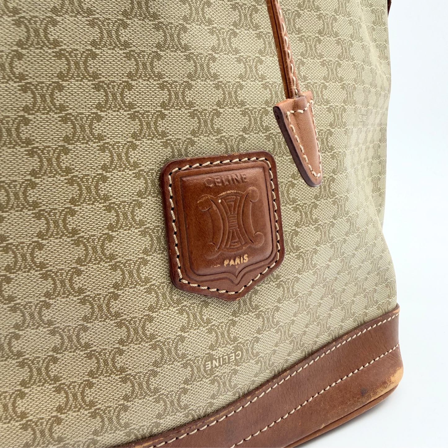 Céline - Seau Macadam Blanc Vintage