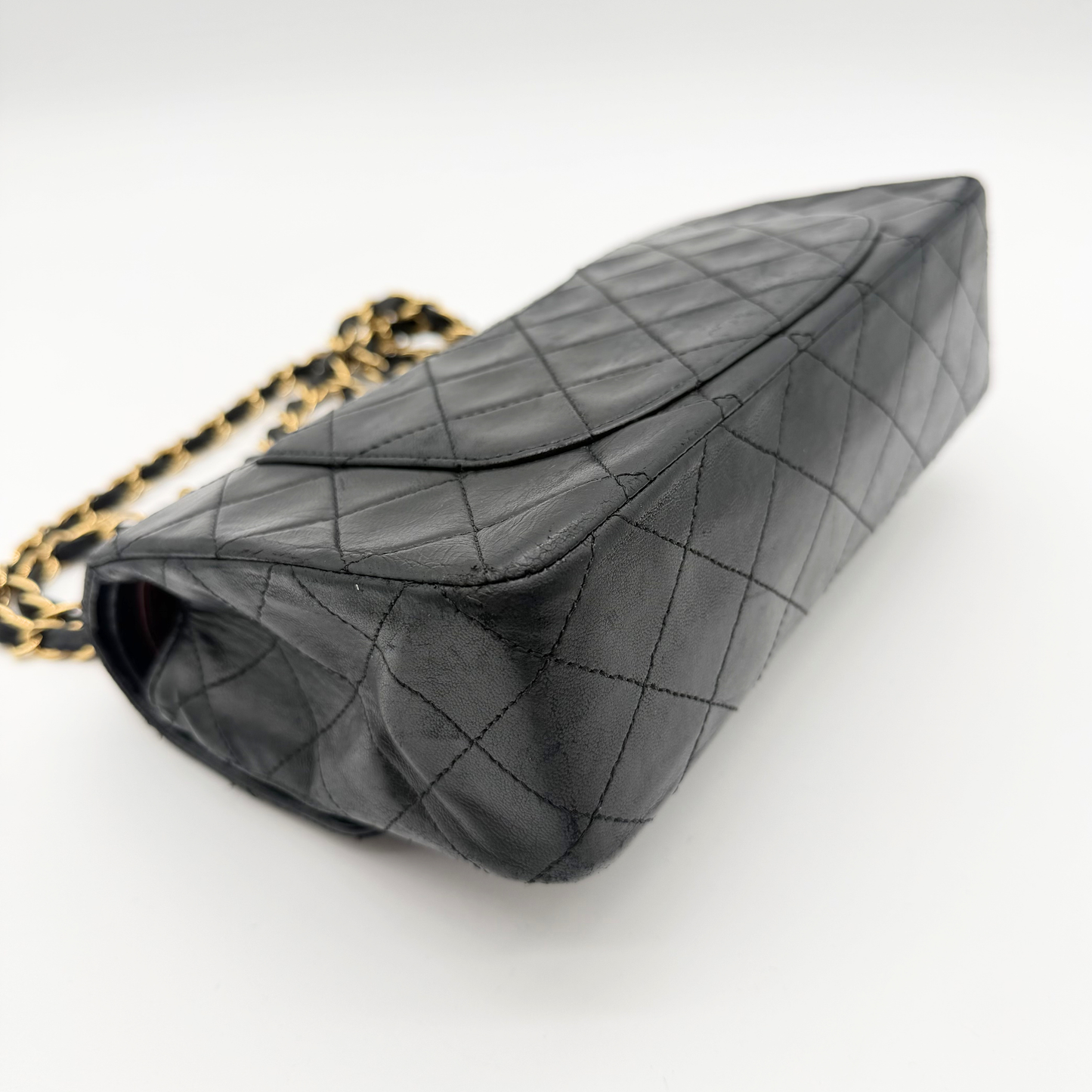 Chanel – Timeless Double Flap 23 cm Cuir Matelassé Noir