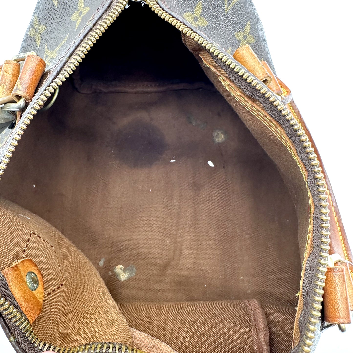 Louis Vuitton Speedy 25 Toile Monogram - intérieur ouvert, doublure marron