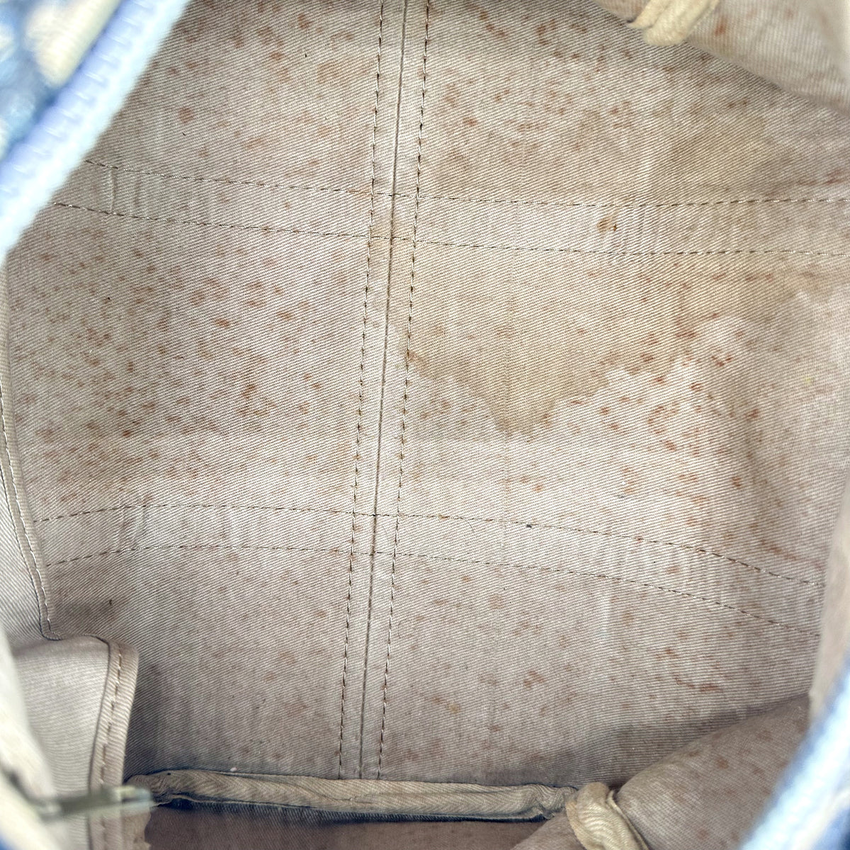 Dior Boston 30 Toile Trotter - intérieur ouvert, doublure claire
