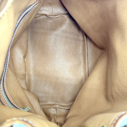 Céline Seau Toile Macadam Brun - intérieur ouvert, doublure cuir claire