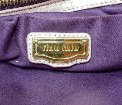 Miu Miu – Sac à Main en Cuir Rose avec Bandoulière
