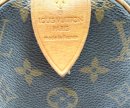 Louis Vuitton Speedy 30 toile Monogram - estampille Louis Vuitton Paris made in France