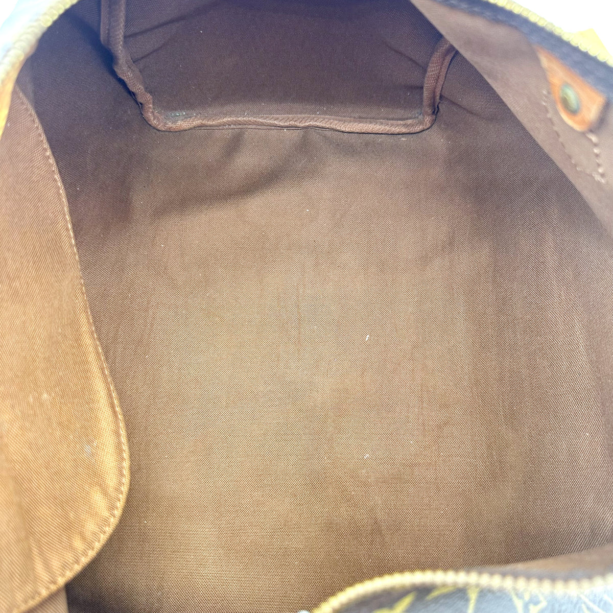 Louis Vuitton Speedy 35 Toile Monogram - intérieur ouvert, doublure marron